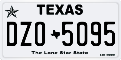 TX license plate DZO5095