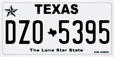 TX license plate DZO5395