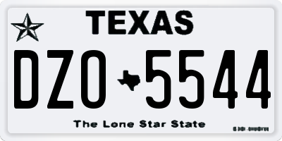 TX license plate DZO5544