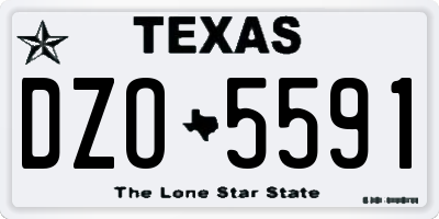 TX license plate DZO5591