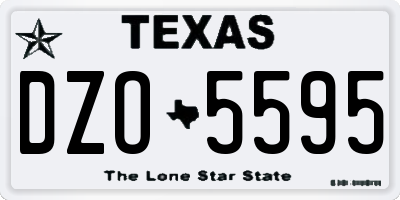 TX license plate DZO5595