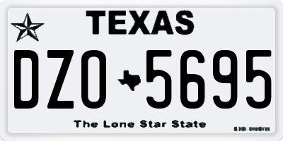 TX license plate DZO5695