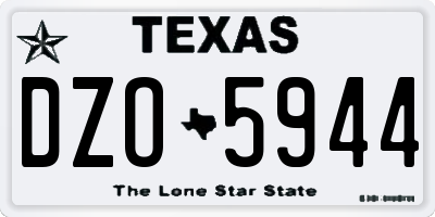 TX license plate DZO5944