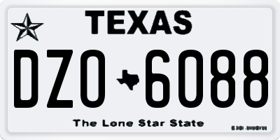 TX license plate DZO6088
