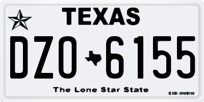 TX license plate DZO6155
