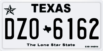 TX license plate DZO6162