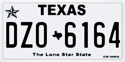 TX license plate DZO6164