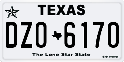 TX license plate DZO6170