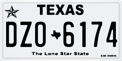 TX license plate DZO6174