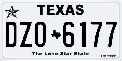 TX license plate DZO6177