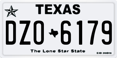 TX license plate DZO6179