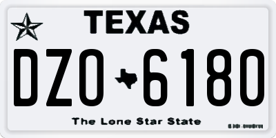 TX license plate DZO6180