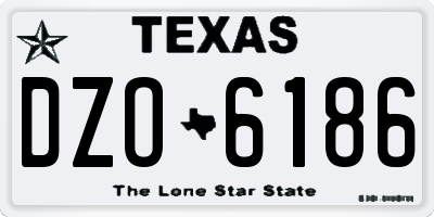 TX license plate DZO6186