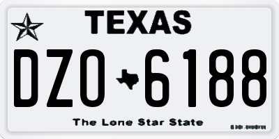 TX license plate DZO6188