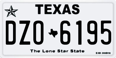 TX license plate DZO6195