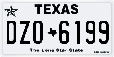 TX license plate DZO6199