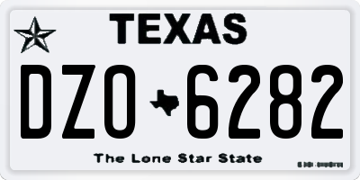 TX license plate DZO6282