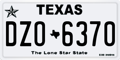 TX license plate DZO6370