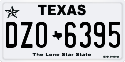 TX license plate DZO6395