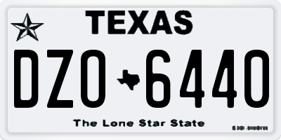 TX license plate DZO6440