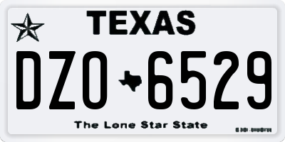 TX license plate DZO6529