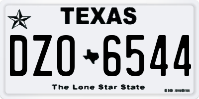 TX license plate DZO6544