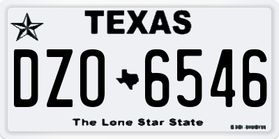 TX license plate DZO6546