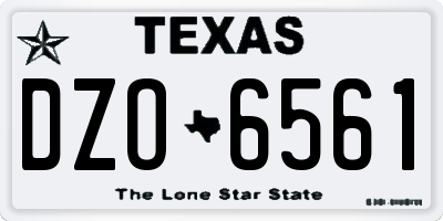 TX license plate DZO6561