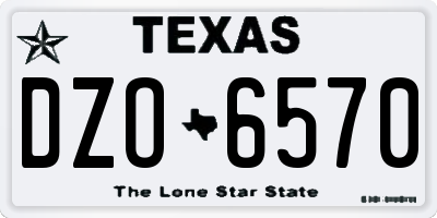 TX license plate DZO6570
