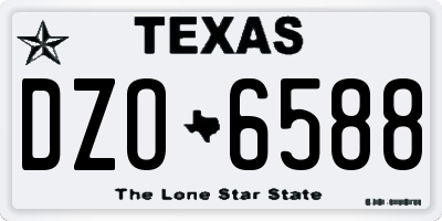TX license plate DZO6588
