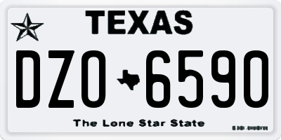 TX license plate DZO6590