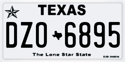 TX license plate DZO6895