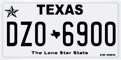 TX license plate DZO6900