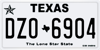TX license plate DZO6904