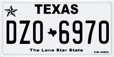 TX license plate DZO6970