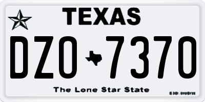 TX license plate DZO7370