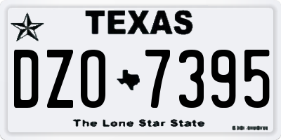 TX license plate DZO7395
