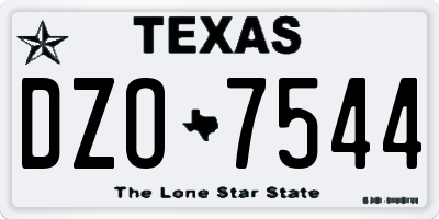 TX license plate DZO7544