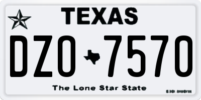 TX license plate DZO7570