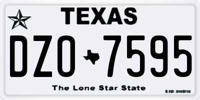TX license plate DZO7595