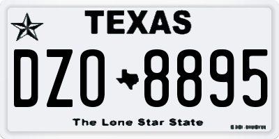 TX license plate DZO8895