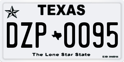 TX license plate DZP0095