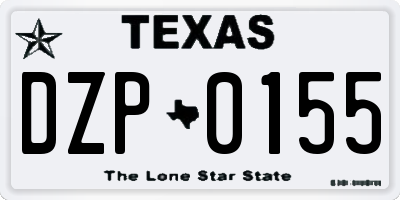 TX license plate DZP0155