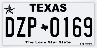 TX license plate DZP0169