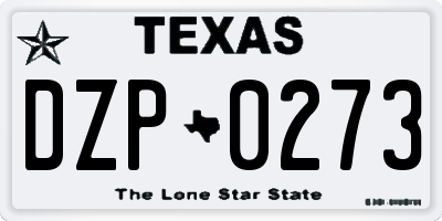 TX license plate DZP0273