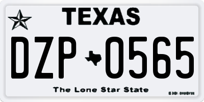 TX license plate DZP0565
