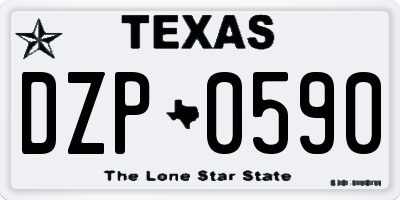 TX license plate DZP0590