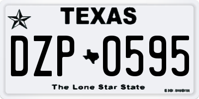 TX license plate DZP0595
