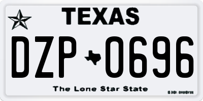 TX license plate DZP0696