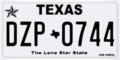 TX license plate DZP0744